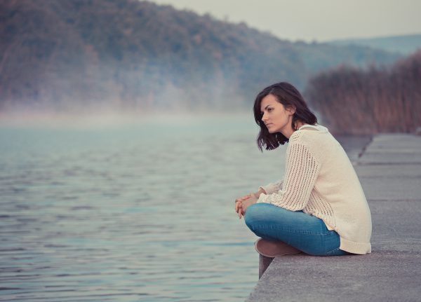 woman meditating